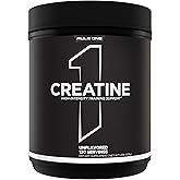 Rule 1 Creatine Powder – Pure Micronized Creatine Monohydrate for High-Intensity Exercise and Lean Body Mass Support, Flavored and Unflavored (130 Servings, Unflavored)