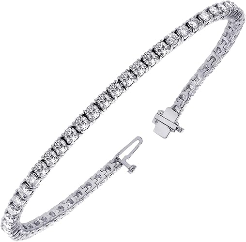 VIP Jewelry Art White Gold Women's Diamond Tennis Bracelet TB100sVIP
