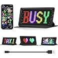 VDIKKS LED Car Sign with Foldable Stand Case, Programmable FPCB Flexible Matrix Panel Display Animation Text Message Scrolling for Car, Shop, Bar, Party, Business, Office