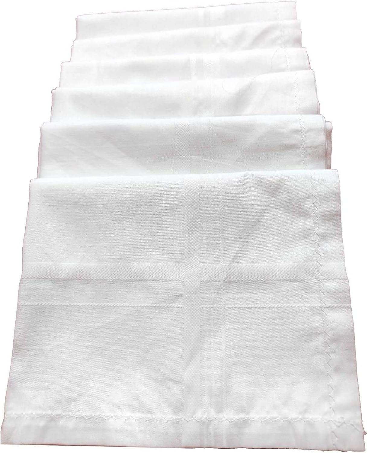 SimplyCraft Compact Cotton Mens White Handkerchief Soft & Hem Stitched