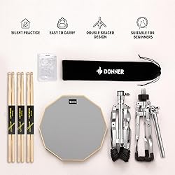Donner Snare Drum Stand Set with Drum Practice