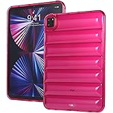 Bumper Case for iPad Pro 11 2022/2021/2020, Techcircle Clear Stylish Down Jacket Desigh Soft TPU Shockproof Protective Light Weight Back Cover for iPad Pro 11-inch 4th/3rd/2nd Generation, Rose