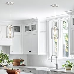 Osimir Brushed Nickel Pendant Lights Kitchen
