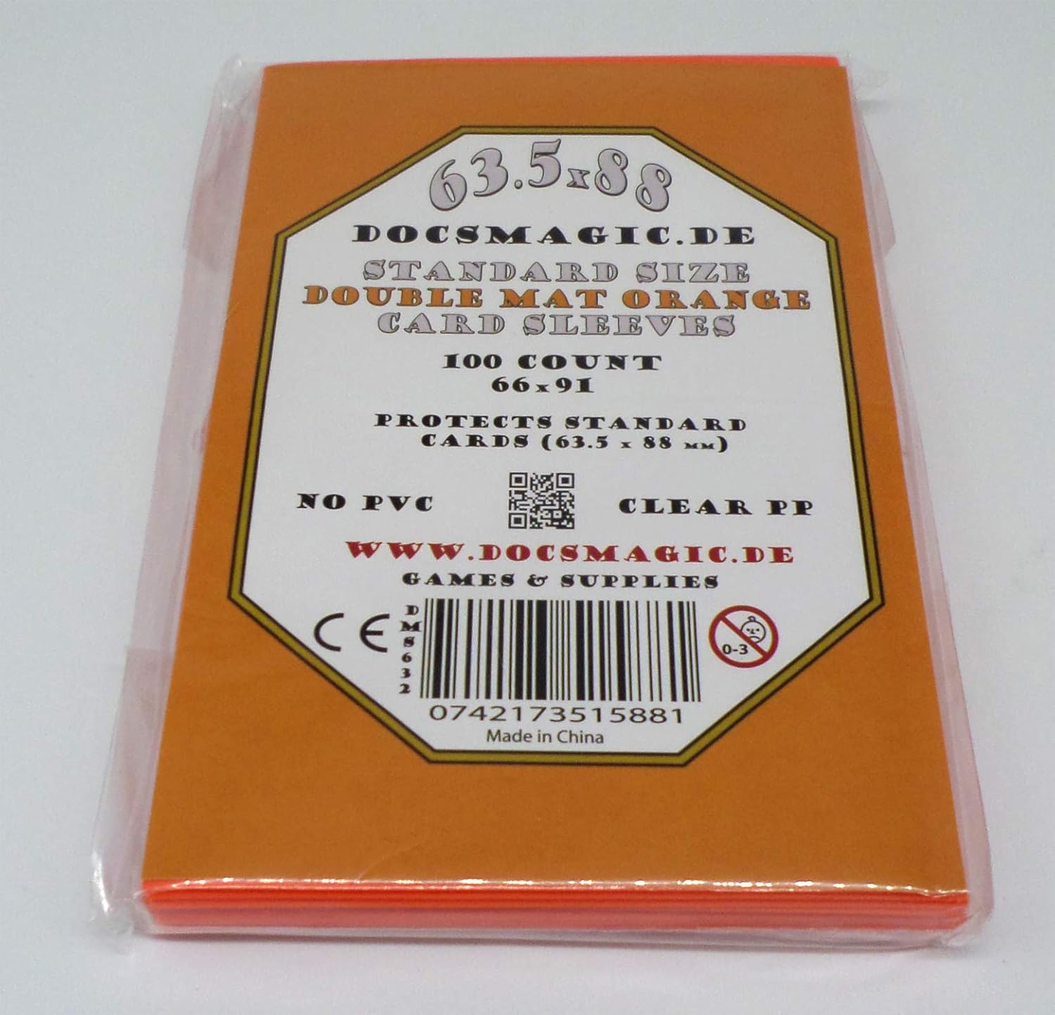 docsmagic.de 5 x 100 Double Mat Orange Card Sleeves Standard Size 66 x 91 - PKM MTG, 500 Double Mat - Image 5