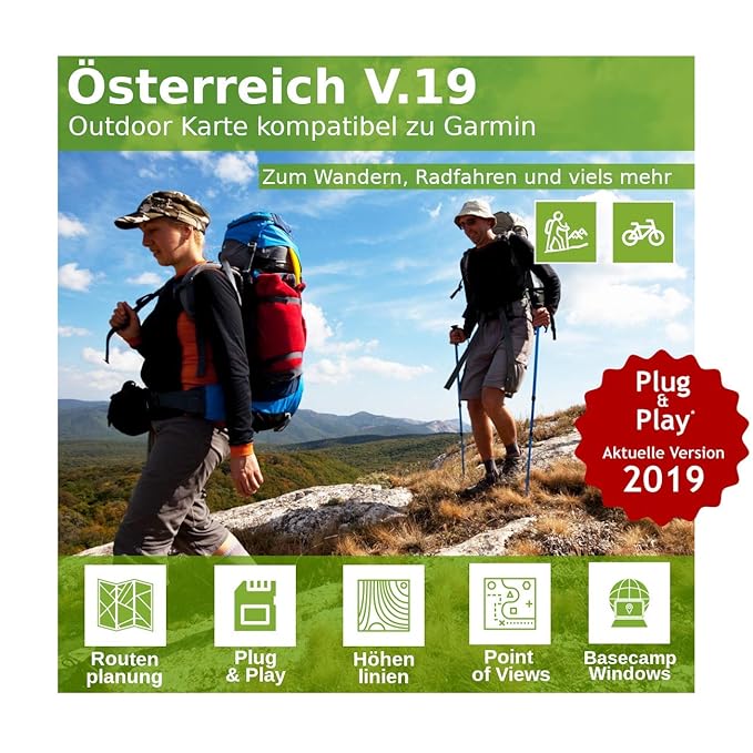 Österreich V.19 - Profi Outdoor Topo Karte - Kompatibel zu Garmin Oregon 200, Oregon 300, Oregon 400, Oregon 400c