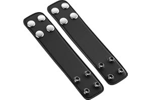 PERFECT FIT SHIELD WALLETS Duty Belt Keeper Double Width 1.75 inch with Double Snap Closure Genuine Leather for Belts 2 1/4 inch Wide, 2 Pack