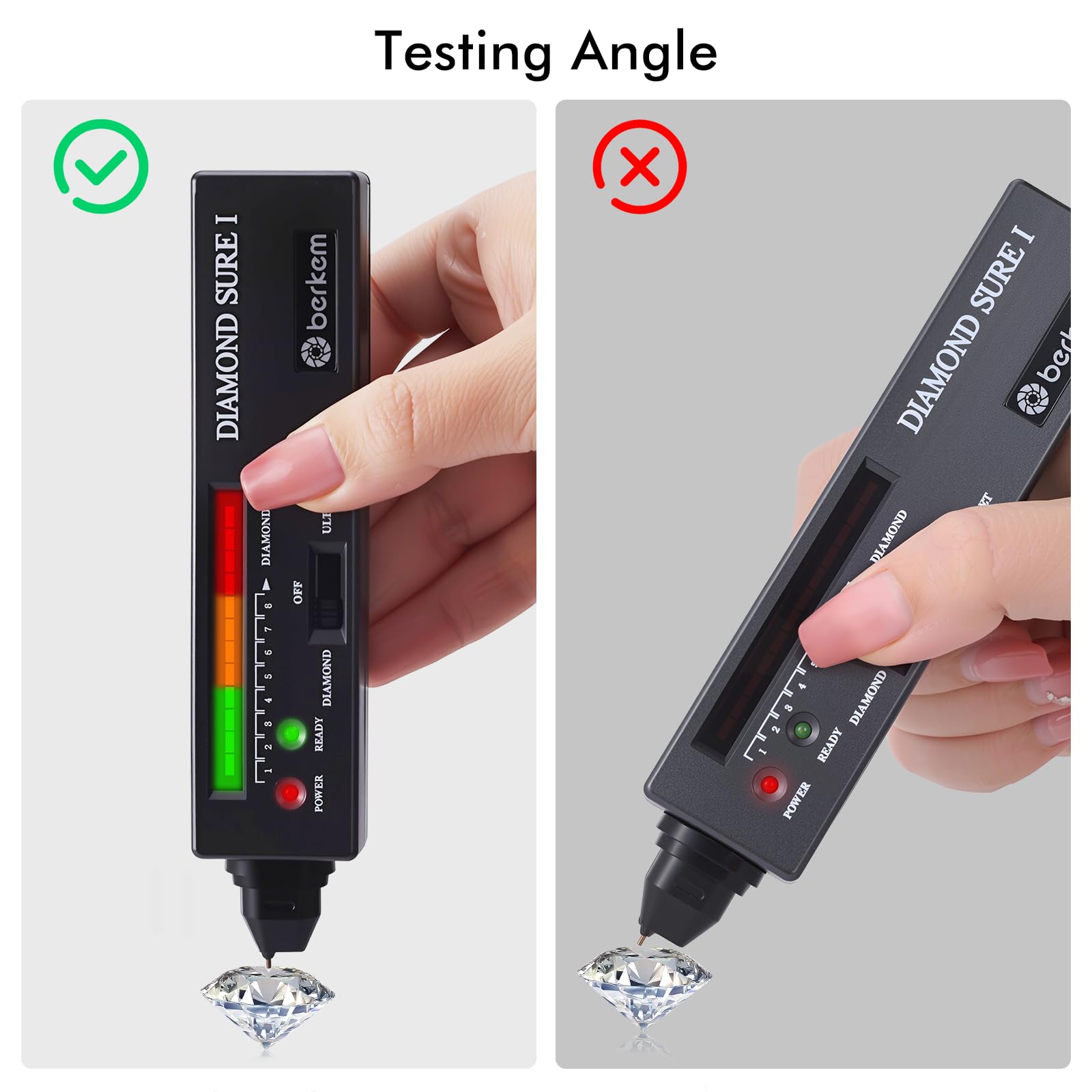 Valkynos Professional Diamond Tester Pen with 365nm UV Light & Thermal Sensor – Fast 0.5s Detection, Portable Gem Checker for Novice & Experts – Battery Included