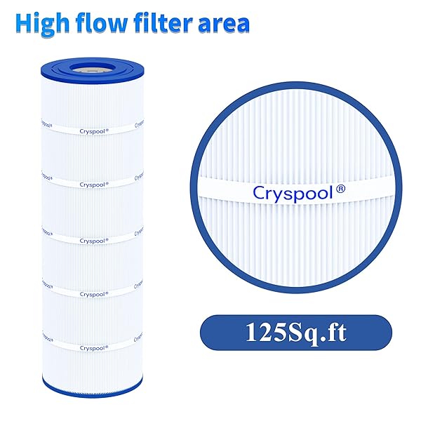 CRYSPOOL® 08058 FILTER COMPATIBLE WITH PWWPC125B, PXC-125, POSI-CLEAR PXC-150, C-8413, FC-2575, 125 SQ. FT POOL FILTER CARTRIDGE, 1 PACK