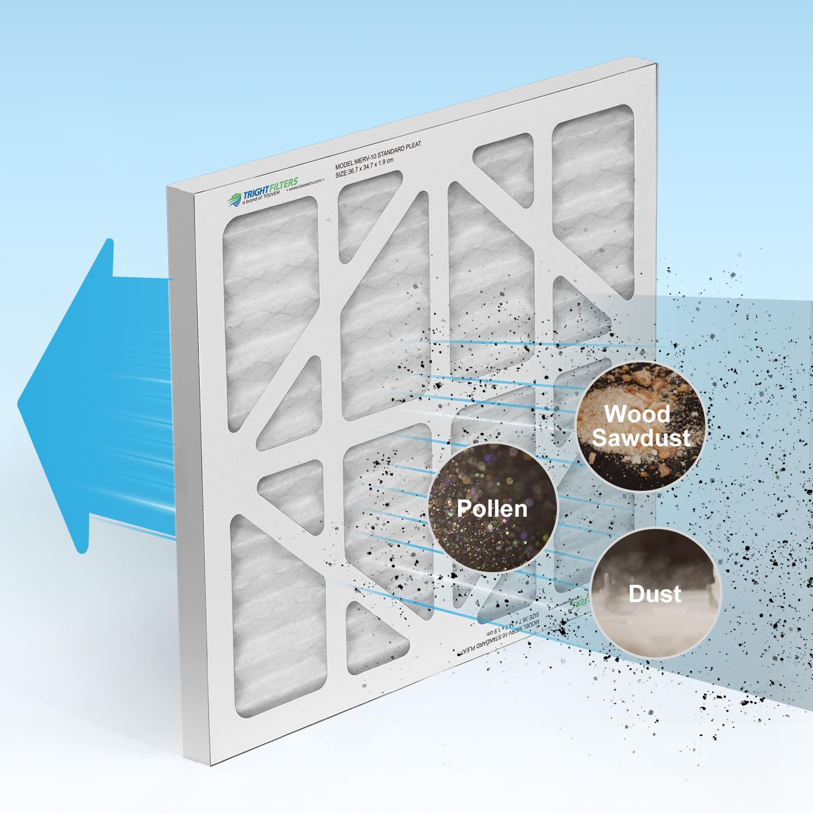 ALORAIR 2-Pack MERV-10 Air Filter for PureAiro HEPA Pro/PureAiro HEPA Max Air Scrubber, 14.3x13.6x0.79(available for 770, 870, 970)