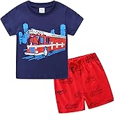 Toddler Boy Summer Clothes Kids Baby Cotton Outfits T-Shirt Shorts Set 1-7 Years