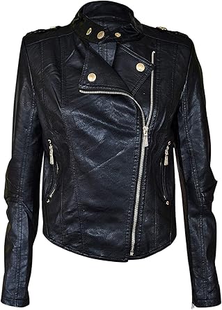 faux leather jacket womens uk