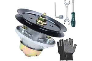 GUSUHAWK AM144377 Spindle Assembly with M140059 Pulley Replaces John Deere AM144377, AM124498 for John Deere X320 X360 X485 X520 X530 X590 GT235 GT245 GX255 GX335 GX345 1025R 1026R Lawn Tractors