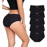 TUTUESTHER Seamless Underwear Women No Show Hipster Panties Mid Rise Full Coverage Soft Panties