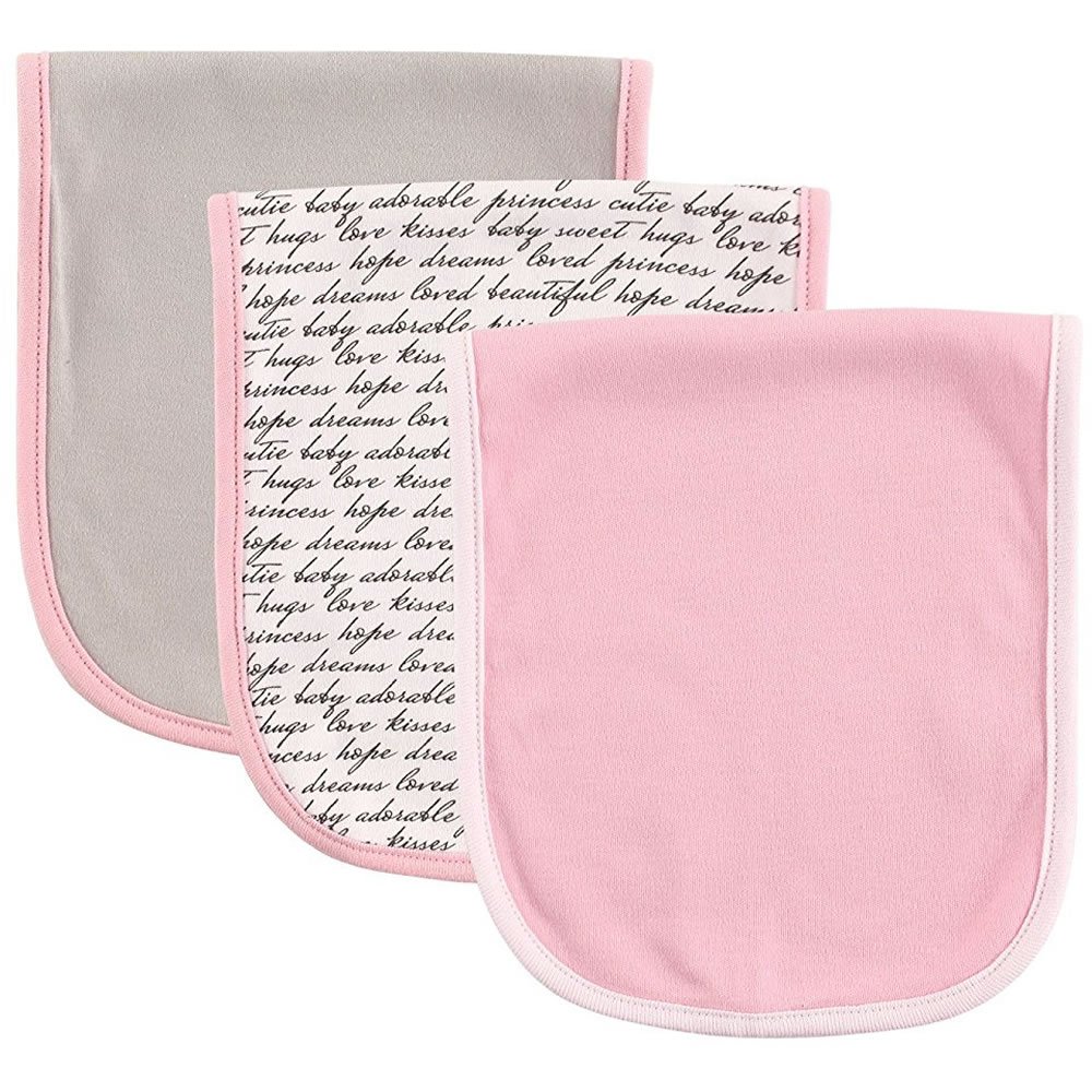 Hudson Baby Unisex Baby Cotton Bib and Burp Cloth Set, Princess, One Size: Baby