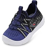 FEETCITY Toddler Shoes Boys Girls Walking Shoes Toddler Slip On Shoes Wide Kids Tennis Shoes Lightweight Toddler Dinosaur Shoes Baby Sneakers