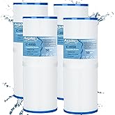Auxdee PRB50IN Hot Tub Spa Filter Cartridges, Replacement for Pleatco PRB50-IN, Unicel C-4950, Filbur FC-2390, Jacuzzi J210/J220/J235/J245/J275, Guardian 413-212-02, 373045, 50 Sq. Ft. 4 Pack