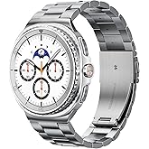 Metal Band Compatible with Samsung Galaxy Watch 8 40mm/44mm/Classic 46mm 2025,No Gap Business Stainless Steel Strap for Galaxy Watch8 Men Women,NOT for Other Models(Black)