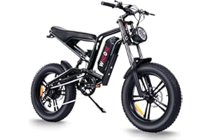 Windone E2 Electric Bike for Adults, Full Suspension, 48V13Ah Removable Battery, Up to 28MPH & 46.6 Miles (PAS), 750W Ebike with All-Terrain 4.0" Fat Tires, Cruise Control, UL Certified, Moped E-Bike