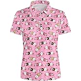 Womens Golf Polo Shirt Funny Golf Shirt for Women Short Sleeve Moisture Wicking Quick Dry Athletic Tennis Tops Golf Outfits