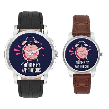 Gifts for Couple, Multicolor Dial Wrist Watch for Men and Women