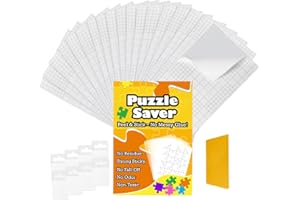 18 PCS Puzzle Saver Sheets with 8 Adhesive Hangers - Preserve 3x1000-Piece Puzzles, Easy Peel and Stick for Wall Display, Ult