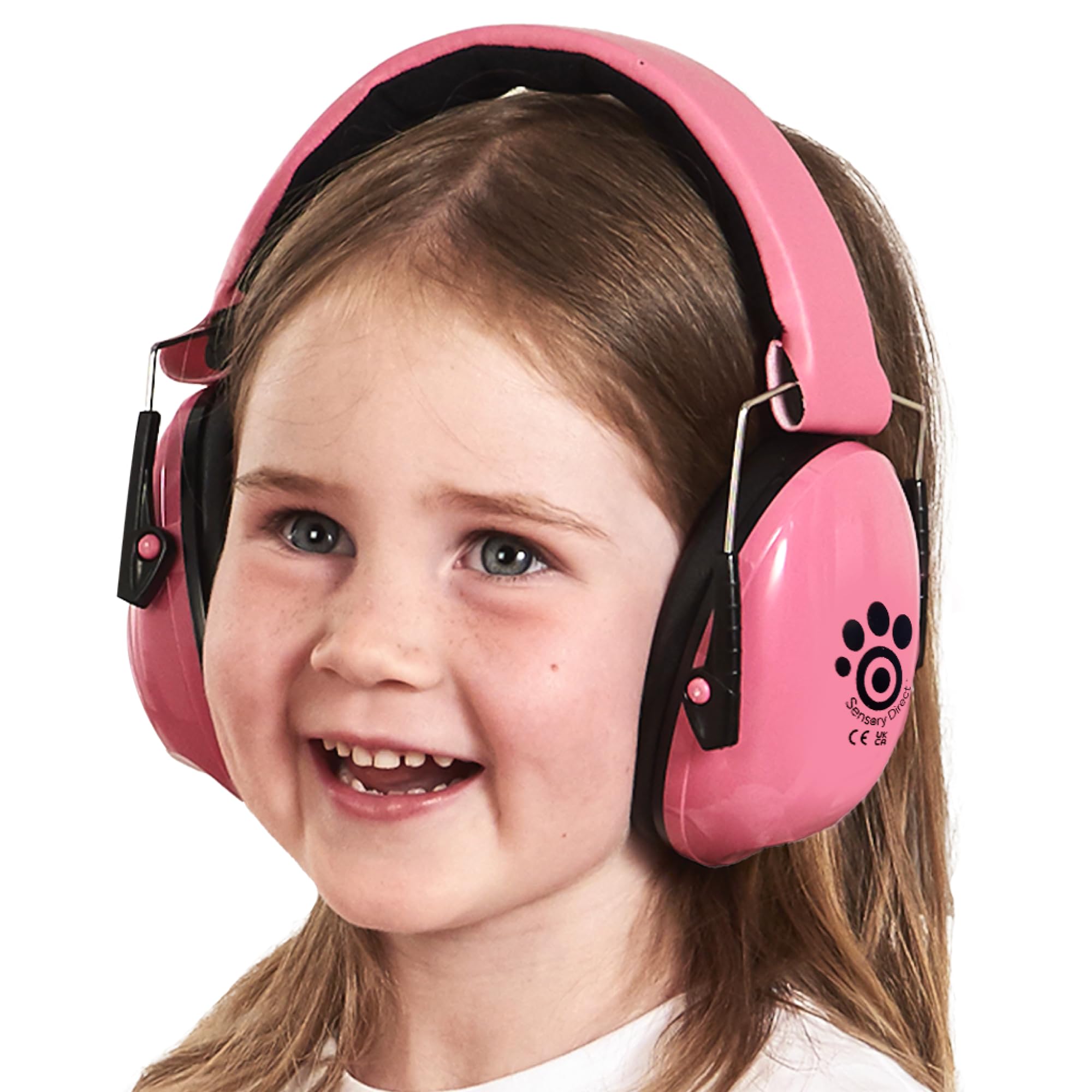 Sensory Direct Ear Defenders - Pink | Noise Cancelling Headphone & Protection for Kids & Adults with Sensory Integration | For Autistic Individuals, ASD, Aspergers, Processing Disorders | Compact Size