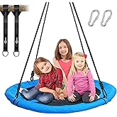 Trekassy 40" Saucer Tree Swing, 700LBS Heavy Duty Swing for Kids &amp; Adults | 900D Oxford Fabric with Waterproof Design, Includes 2x3.3ft Tree Hanging Straps and Adjustable Ropes for Easy Setup