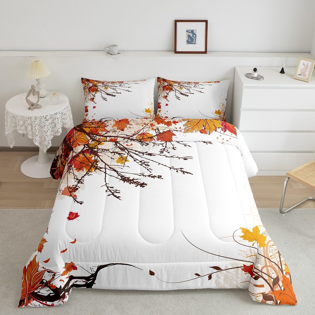 Erosebridal Fall Thanksgiving Bedding Full, Red