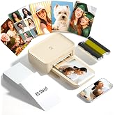 HPRT CP4100 Photo Printer - Plus 4x6 Bluetooth Instant Picture Printer with 20 Sheets &amp; Ribbon - Wi-Fi, Premium Dye Sublimation - 300 DPI Display Resolution - Editing App for Fun, Creative Photos