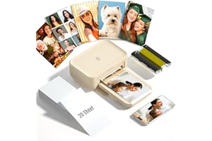HPRT CP4100 Photo Printer - Plus 4x6 Bluetooth Instant Picture Printer with 20 Sheets & Ribbon - Wi-Fi, Premium Dye Sublimation - 300 DPI Display Resolution - Editing App for Fun, Creative Photos