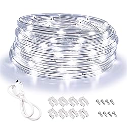 Areful LED Rope Lights, 16ft Daylight White Strip