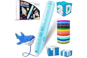 Sunfuny 3D Pen, Wireless 3-Dimensional Printing Pen Printer for Kids with 140ft 15 Color PCL Filament Refill, USB Rechargeabl