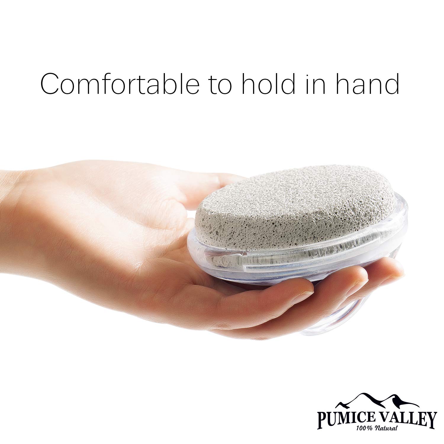 Pumice Stone for Feet - Foot Stone with Handle - Callus Warts Corn Removal - Pedicure Exfoliator for Dry Dead Skin, Heels, Elbows, Hands - Healthy Foot Care Scrubber: Beauty