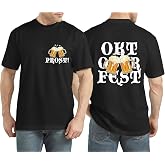 Potia Oktoberfest Shirt for Men German Oktoberfest Tee Love Bier Party Tops | Happy Oktoberfest shirt,love bier cheers Tops,breathable,perfect for German beer party and outdoor beer gathering events.