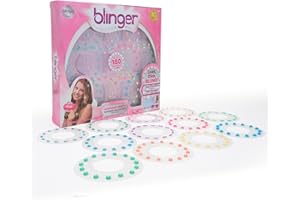 blinger Glimmer Collection Refill Pack | Birthday Party | 12 Discs – 180 Gems | Bling in Brush Out | Works with blinger Hair Styling Tool (Multicolored)