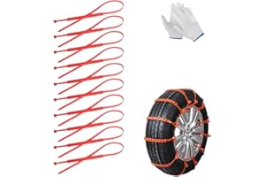 10/20/30PCS Anti-Slip Car Tire Snow Chain, Universal Emergency Anti Skid Cars Winter Tire Wheels Chains, Adjustable Reusable 