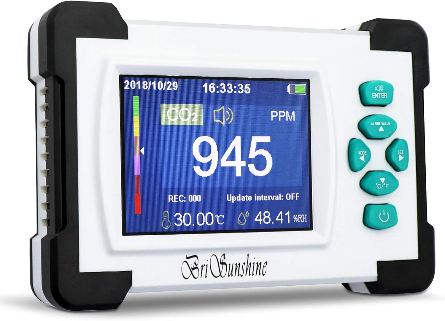 Carbon Dioxide Monitor,Portable Indoor CO2 Detector Meter 3 in 1