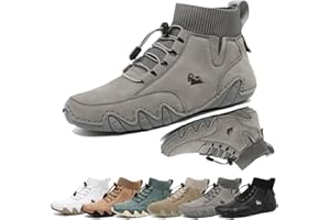 Men High Top Boots Men’s Chukka Boots Slip-On Lightweight Waterproof Driving Shoes Comfortable Soft Sole Casual Sneakers