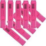 Q-Connect Highlighter Pen Pink | Emphasise Text | No Fade on Paper