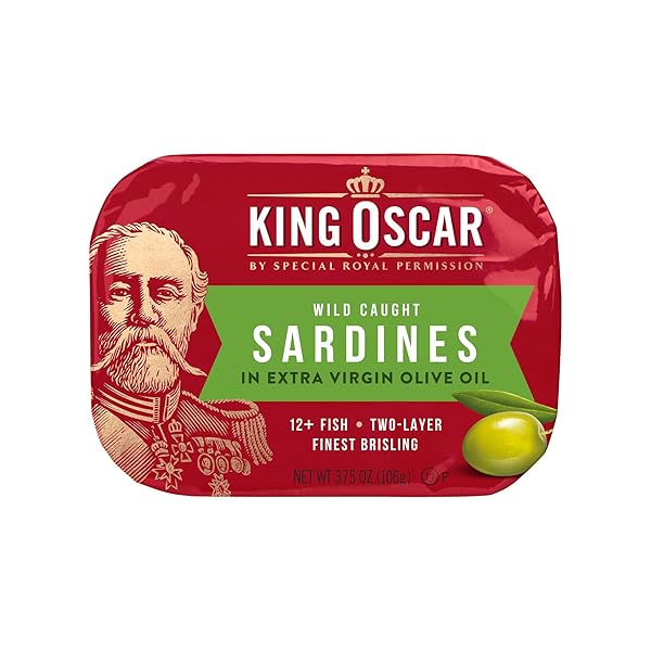 KING OSCAR WILD CAUGHT SARDINES IN EXTRA VIRGIN OLIVE OIL 3.75 OUNCE (PACK OF 4)
