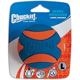 Chuckit Ultra Squeaker Ball Dog Toy Large (3" Diameter) (4 Pack)