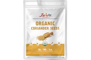Jai Ho Certified USDA Organic Whole Coriander Seeds – 1 LB – Gluten-Free, Vegan, Non-GMO – Resealable Zip Lock Pouch