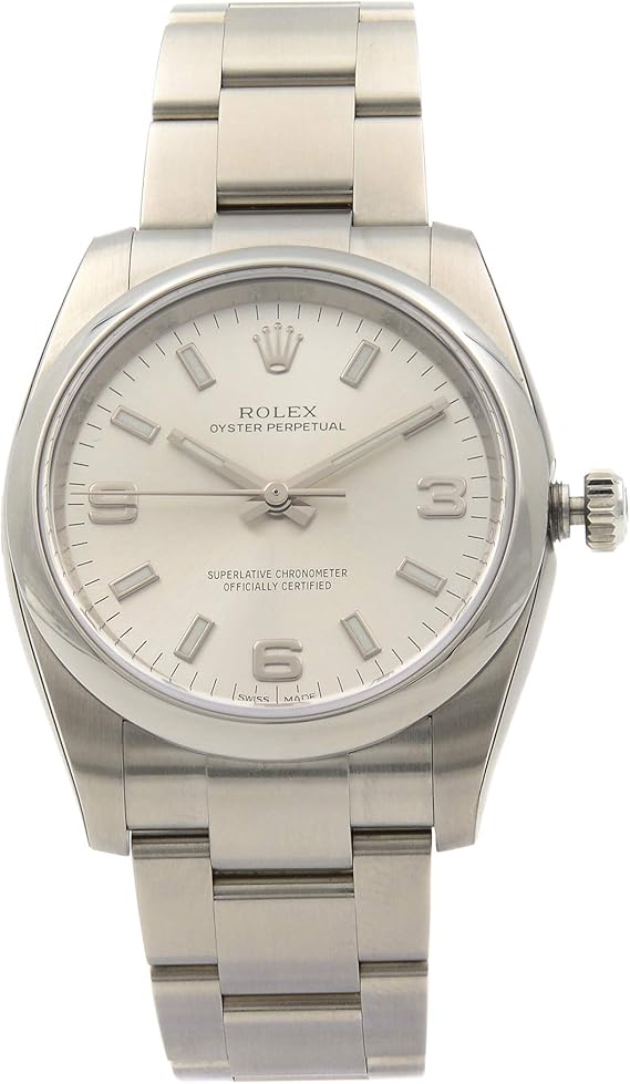 Amazon ロレックス オイスター パーペチュアル エアキング シルバーダイヤル 34mm 腕時計 参照1140 Slvsaso メンズ腕時計 腕時計 通販