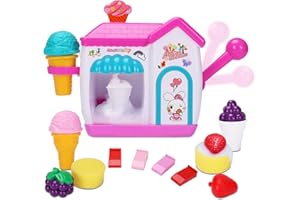 AugToy Bath Toys for Toddlers 3-5 Years, Ice Cream Foam Maker Bath Toys for Kids Ages 4-8, Bubble Pretend Cake Play Set Bathtub Toys Age 3 4 5 Year Old Girls Boys Holiday Birthday Gifts Idea