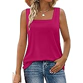 WIHOLL Women's Square Neck Tank Top