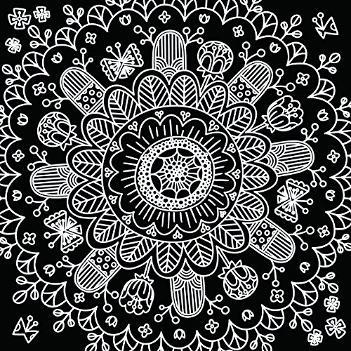 Healing for adults Scratch art Flower! Flower! Flower! (Japan import) 6sheets,scratch pen set