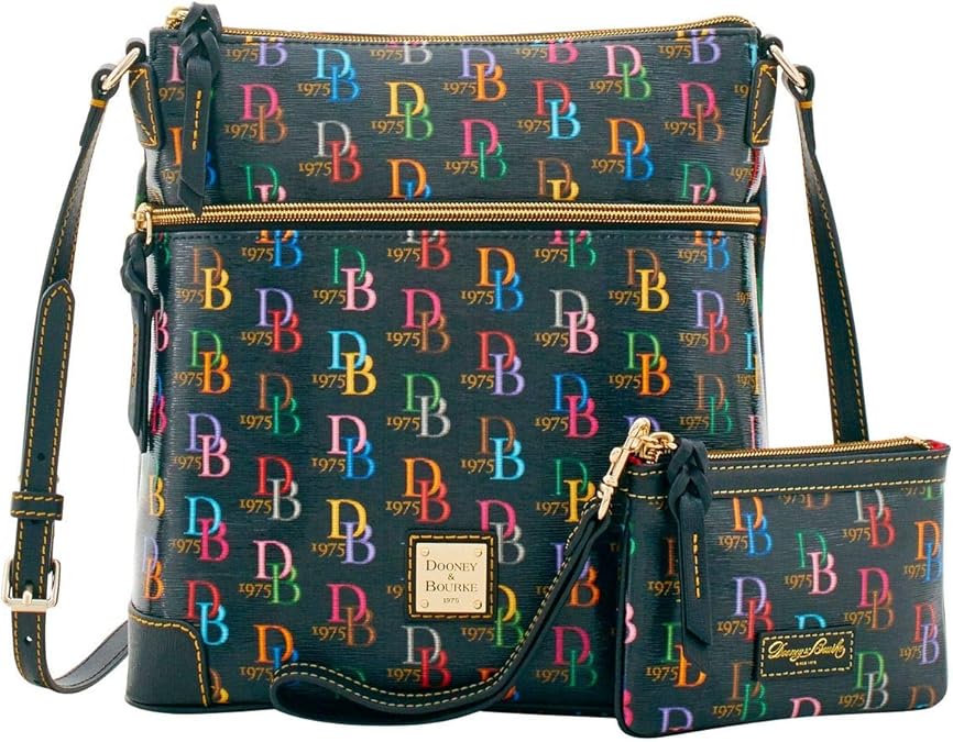 Dooney & Bourke DB75 Multi Crossbody Medium Wristlet Shoulder Bag BLACK