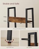 VASAGLE 4-Tier Ladder Shelf Industrial Rustic Brown Black LLS108B01 view 4