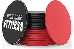 IRON CORE FITNESS Core Sliders for Working Out 20 Disc (10 Set) Pack, Dual Sided Exercise Gliding Discs for Use on All Surfaces, Ultimate Core Trainer, Perfect for Group Training Classes, Gym & Home Total Body Workout