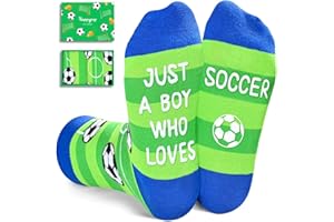 HAPPYPOP Birthday Gift for Boys - Kids Soccer Basketball Baseball Hockey Socks with Cards